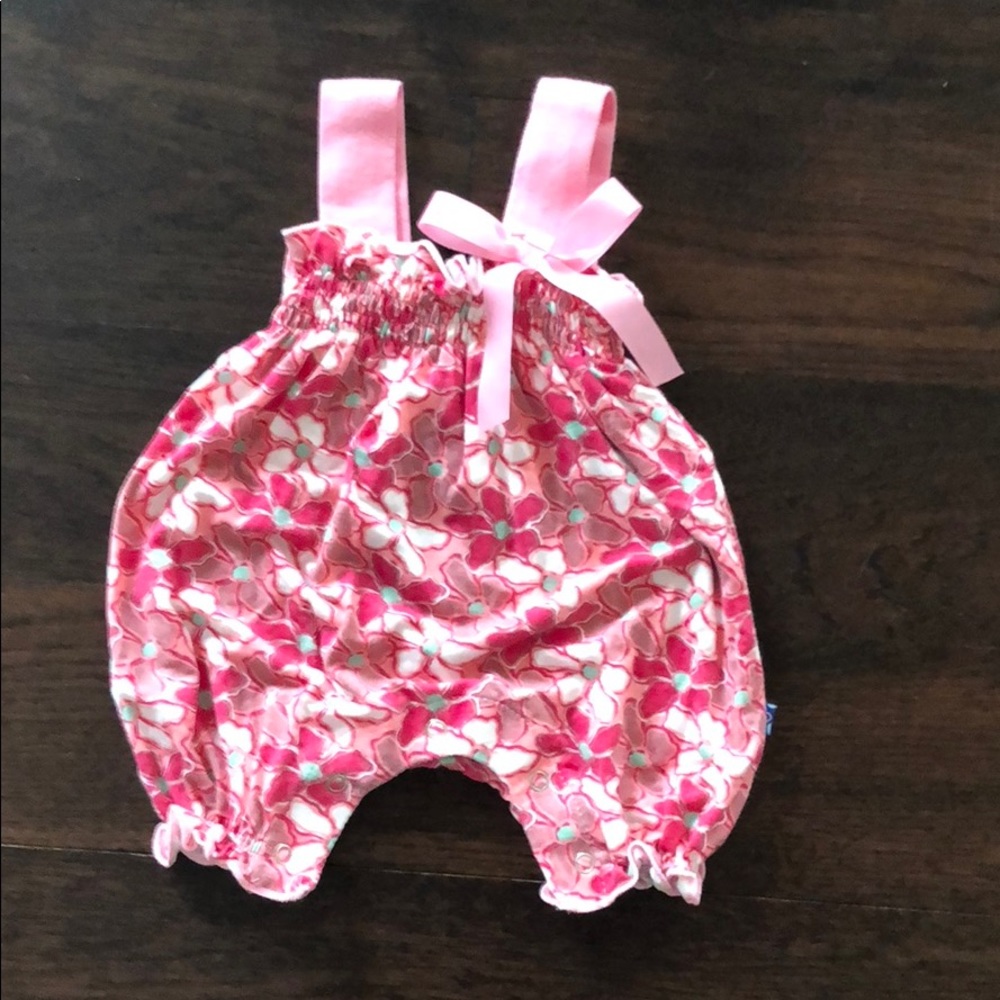 KicKee Pants Flowered Romper 0-3 months